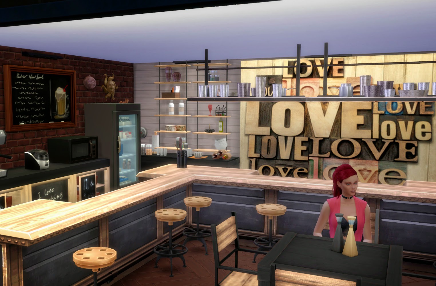 Sims 4. Modern Bar.