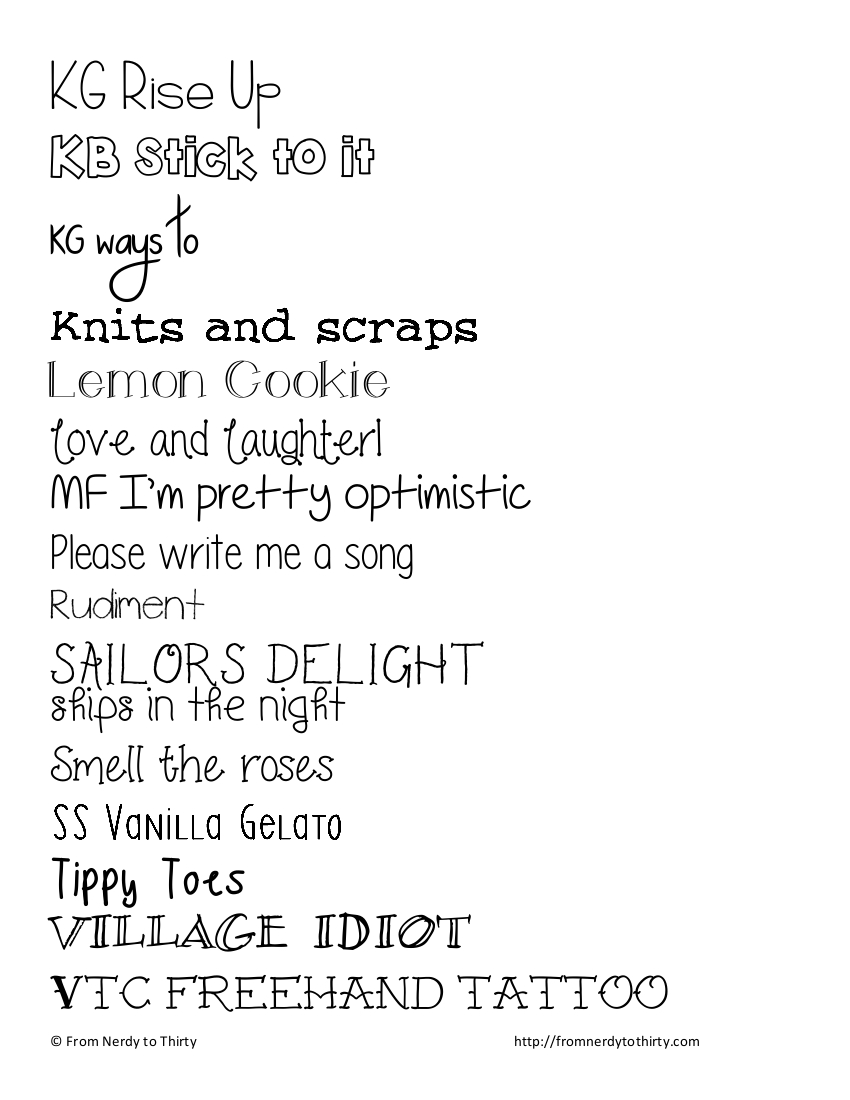 From Nerdy to Thirty A Font Nerd's Favorite Fonts
