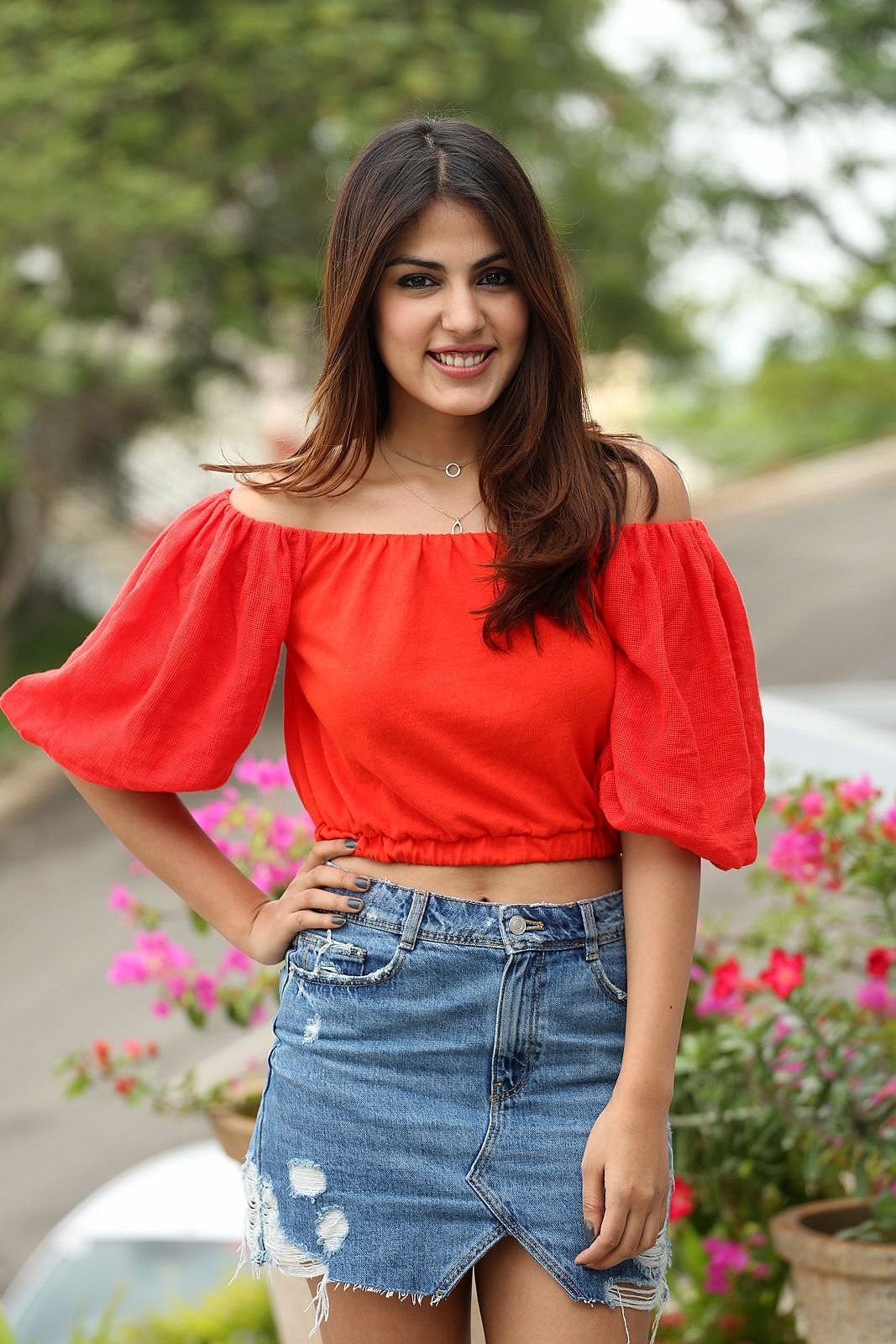 Rhea Chakraborty Displays Her Sexy Legs and Toned Midriff in Her Latest Hot Photo shoot