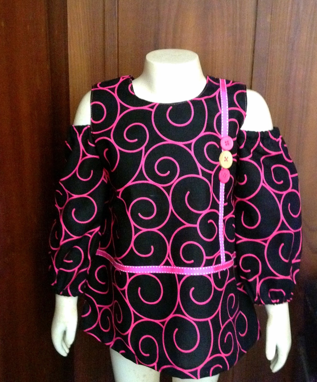 Sewing Patterns for Girls Dresses and Skirts: Open- Shoulder Dress/Top