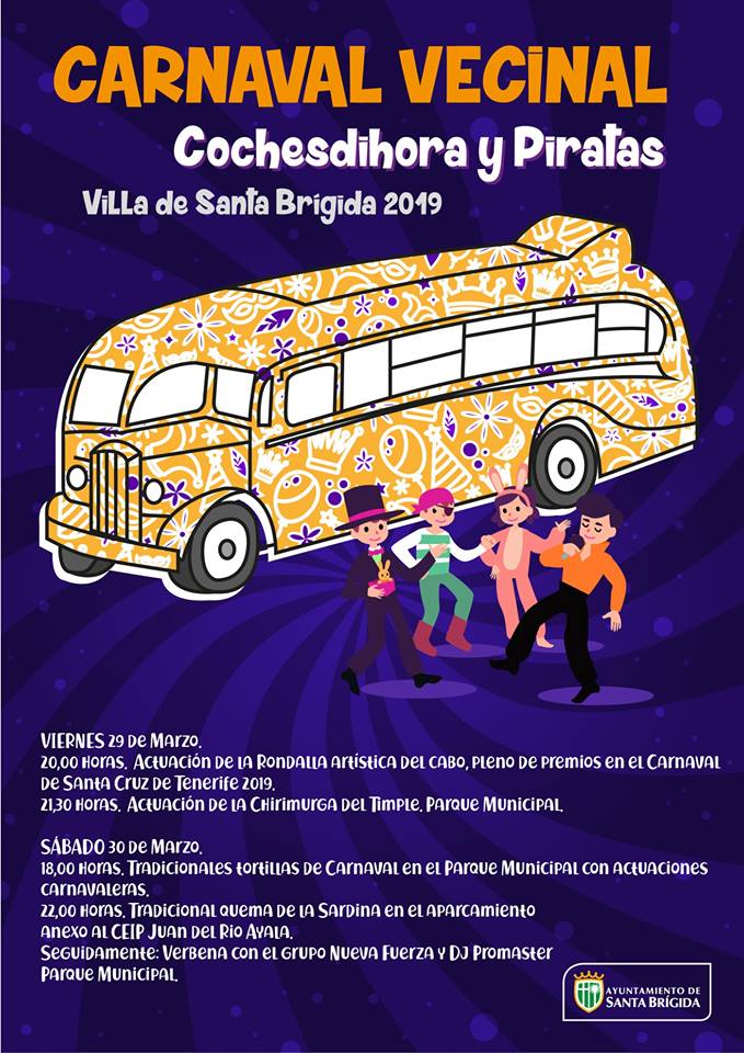 Carnaval en Santa Brígida :Los actos del Sabado 30 estan trasladados al viernes 5 de Abril