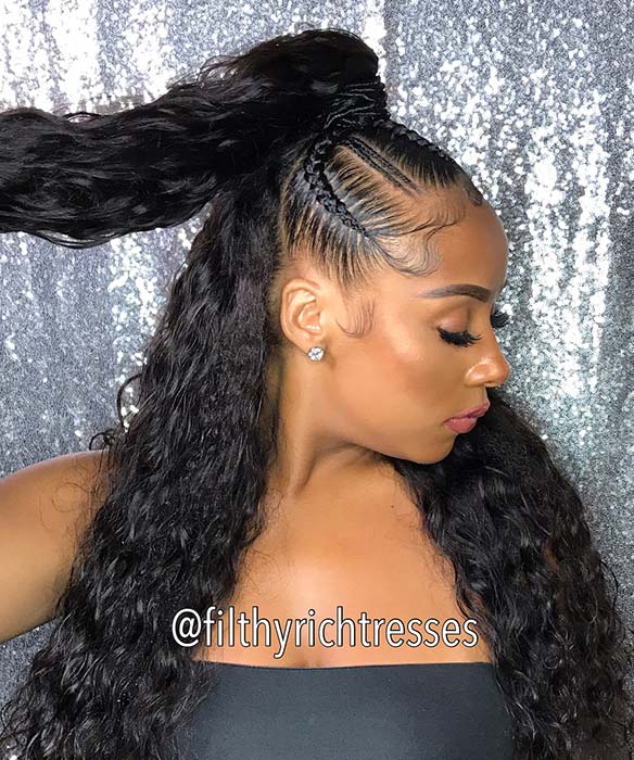 31 Bubble Ponytail Hairstyles With Weave To Wear This Year