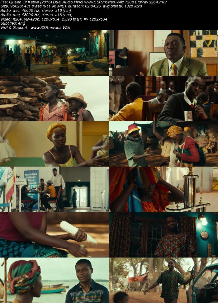 Queen Of Katwe (2016) Dual Audio Hindi 480p BluRay x264 400MB Movie Download