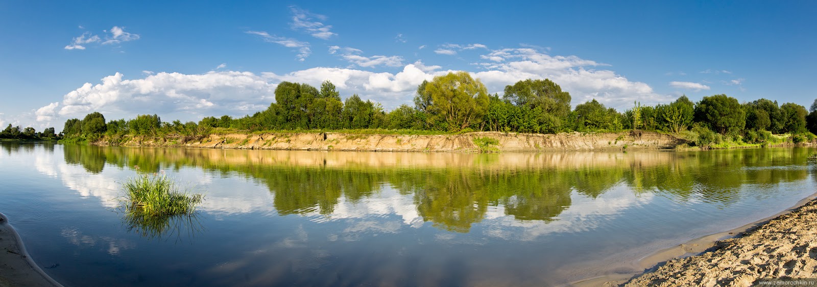 Панорама берега реки Мокша | Panorama of the river Moksha