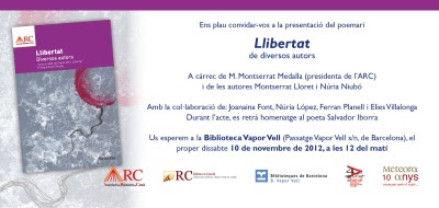 Invitació presentació 'Llibertat'
