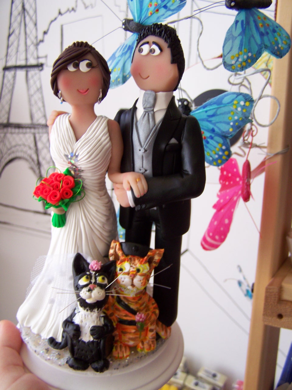 Figura Novios Besándose Figuras De Novios Para Tarta De Boda - Resina, 7cm,  Escena Romántica Con Beso, Ideal Como Decoración O Regalo Muñecos De Novios  Para Tarta, image size:960x1280