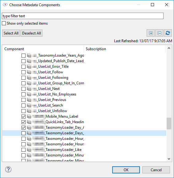 Selecting Indvidiual Custom Labels in Eclipse IDE