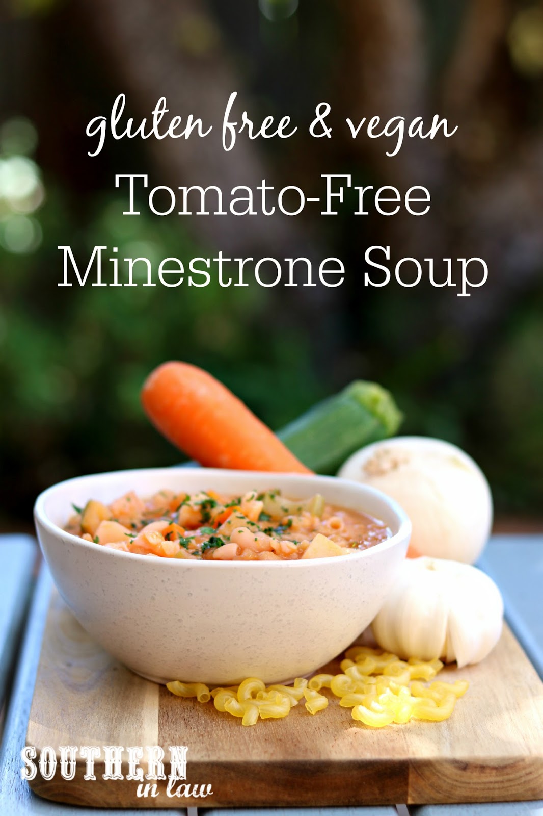 Southern In Law Recipe Gluten Free & Vegan Minestrone Soup (Tomato
