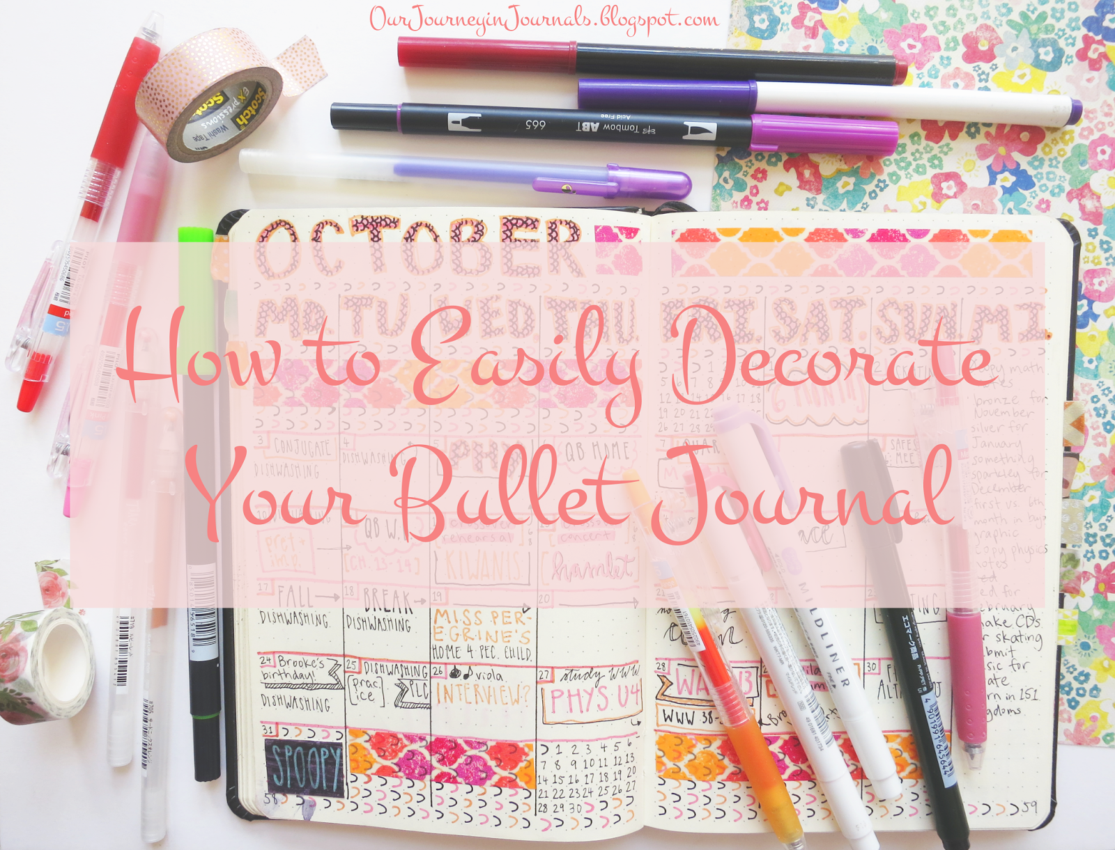 7 Useful washi tapes for bullet journaling