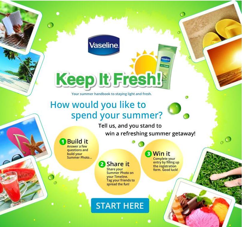Contest Keep It Fresh With Vaseline Aloe Win Prize Vaseline