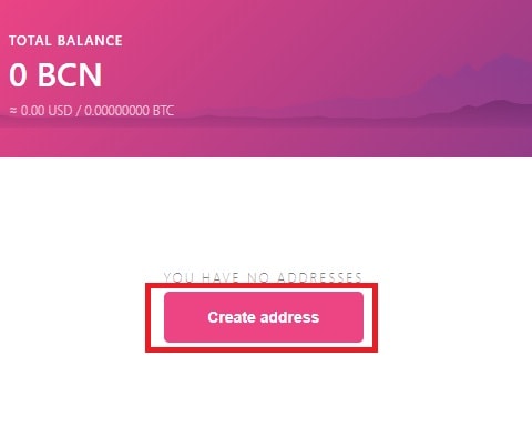 Crear nueva dirección wallet monedero Bytecoin BCN Crear nueva dirección wallet monedero Bytecoin BCN