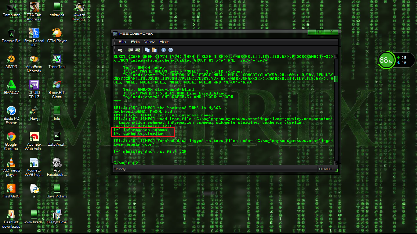 Hacking Dengan Metode SQLMAP Di Windows 7 | HSS Cyber Crew Zone