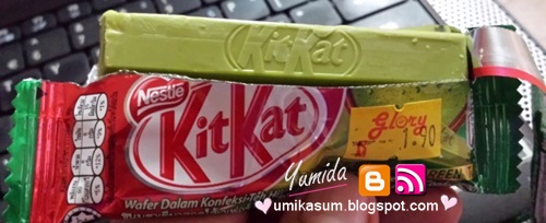 Harga Kit Kat perisa teh hijau, gambar Kit Kat green tea, Kit Kat teh hijau sedap, Kit Kat cokelat warna hijau, Kit Kat wasabi, slogan berehat bersama kit kat