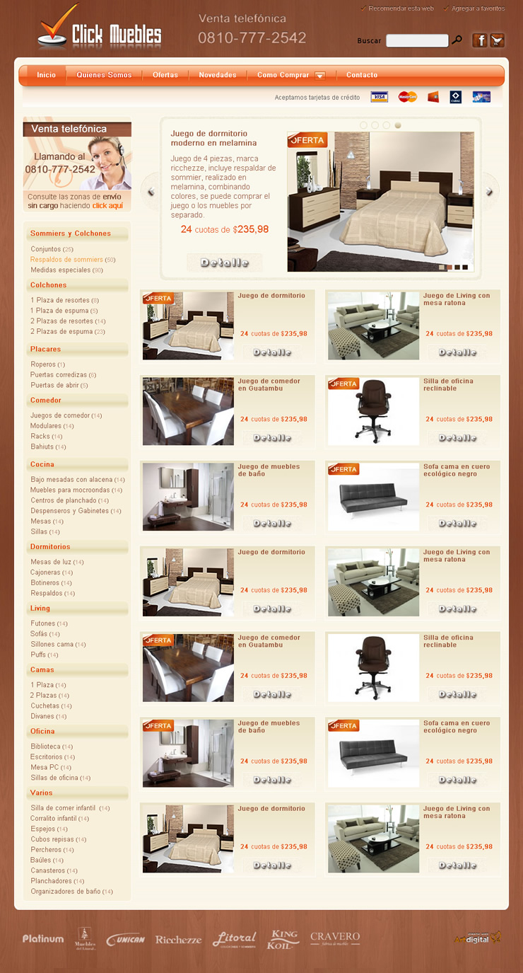 Diseños web Anakaleia: Click Muebles
