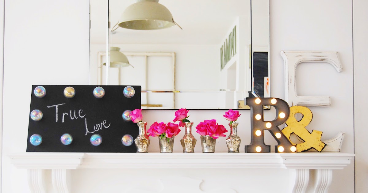 Chalkboard light sign Brick Dust & Glitter