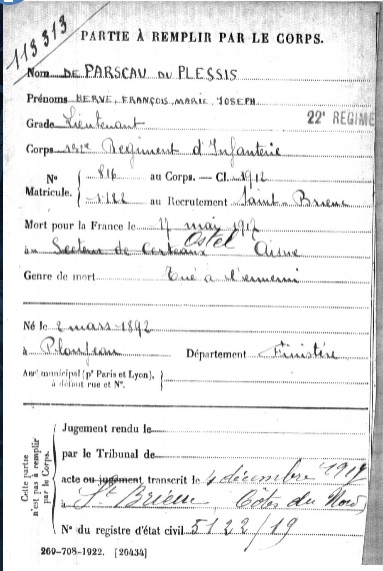 19141918 une correspondance de guerre (pièces jointes) Hervé de