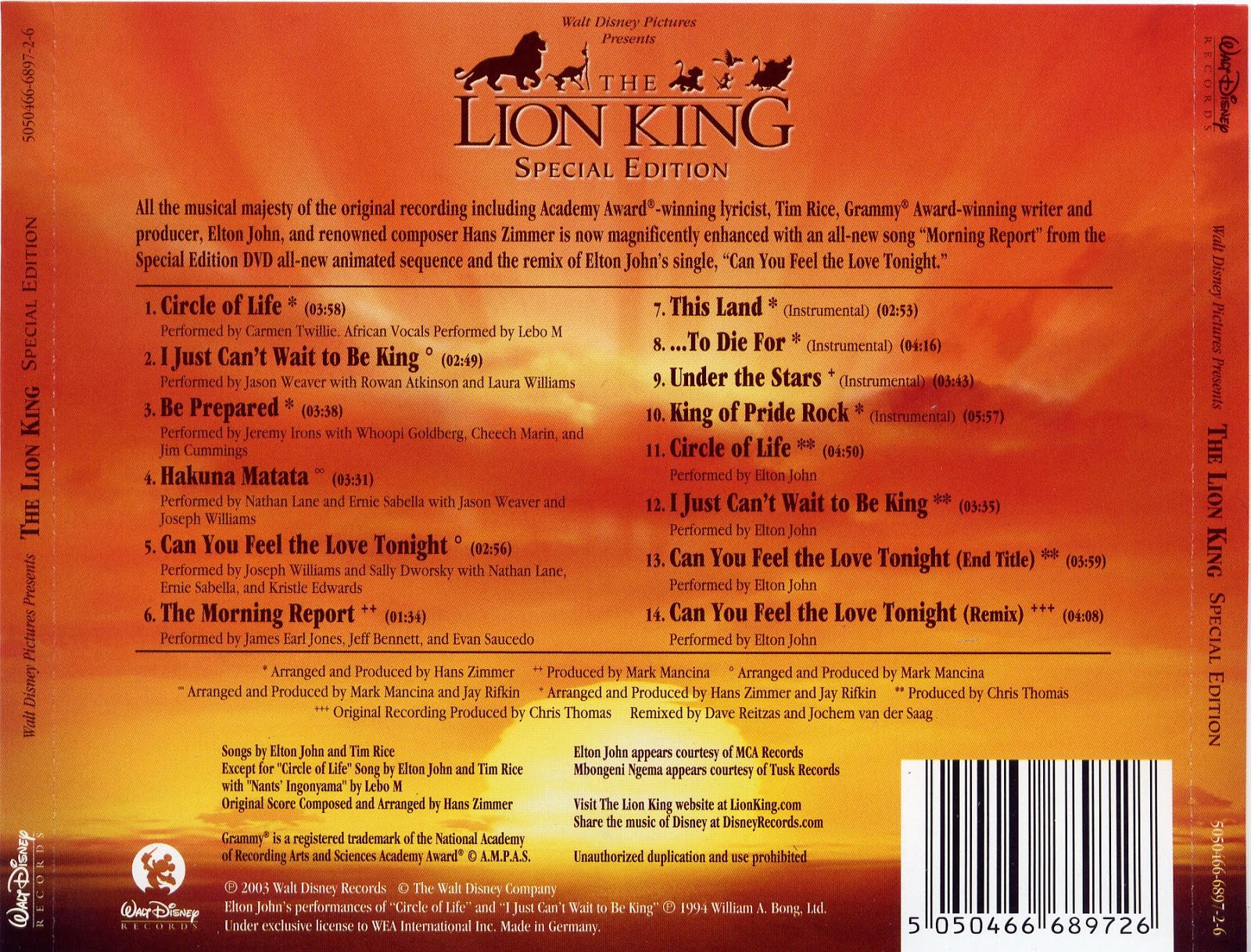The Lion King Soundtrack Ilfasr 