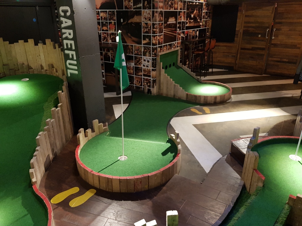 The Ham and Egger Files Mini Golf at Lane7 in Newcastle