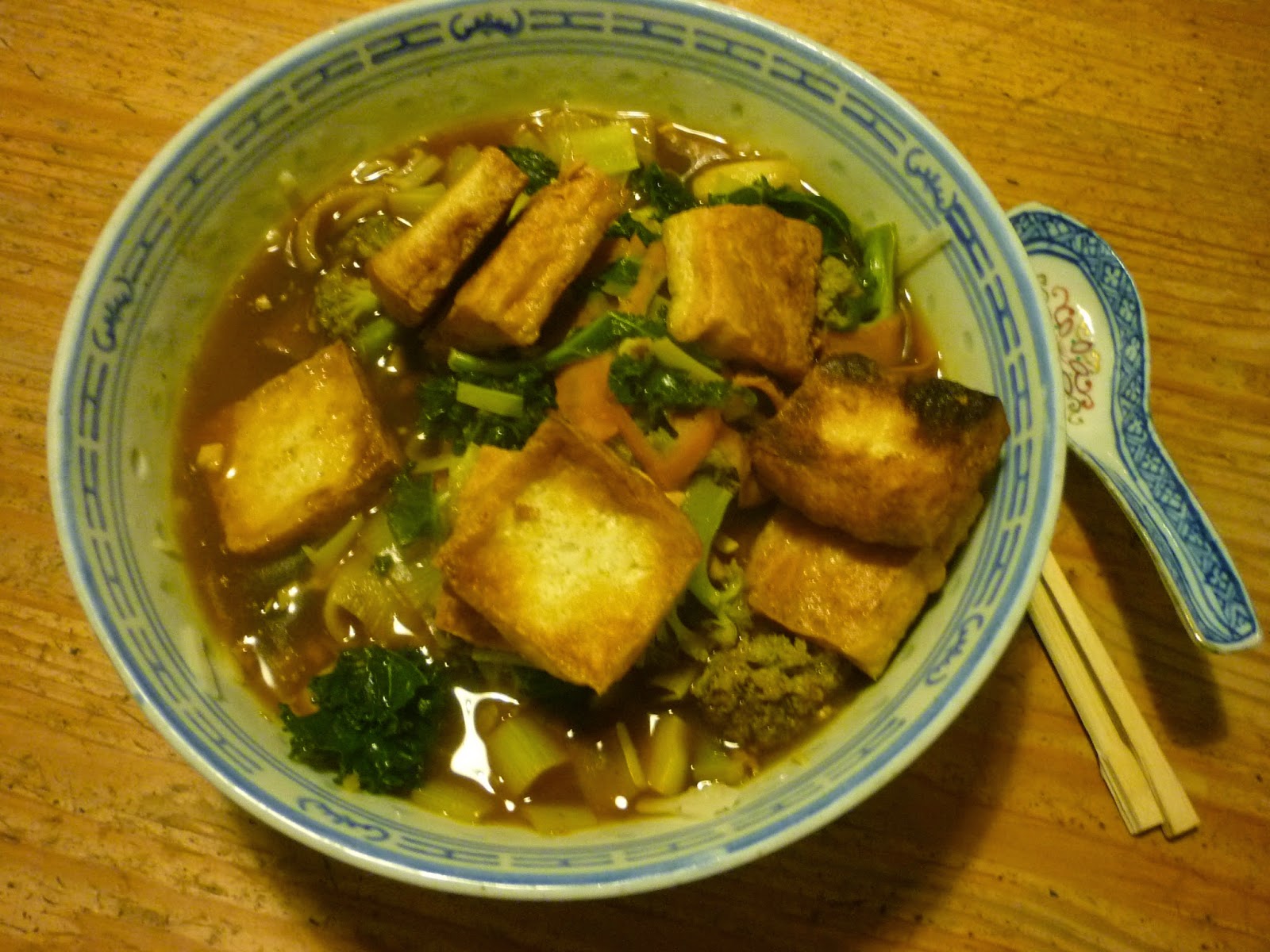 Food to Change the World Homemade Wagamama teriyaki fried tofu ramen soup