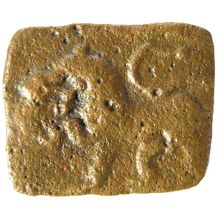 [SCH001] Sangam Age Cholas - Rectangular copper/bronze coin