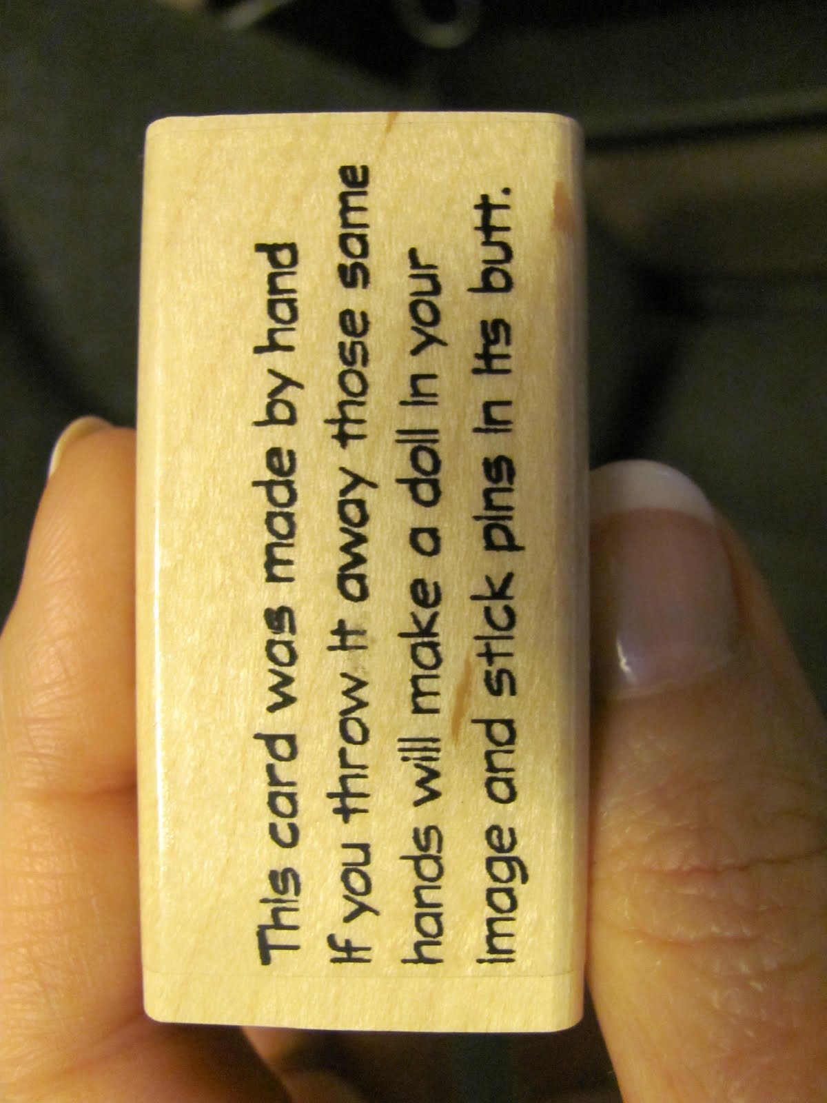 Crafting 4 Fun Funny Stamp for Back of Card