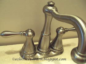 Eclectic Red Barn: Brushed nickel faucet after WD-40