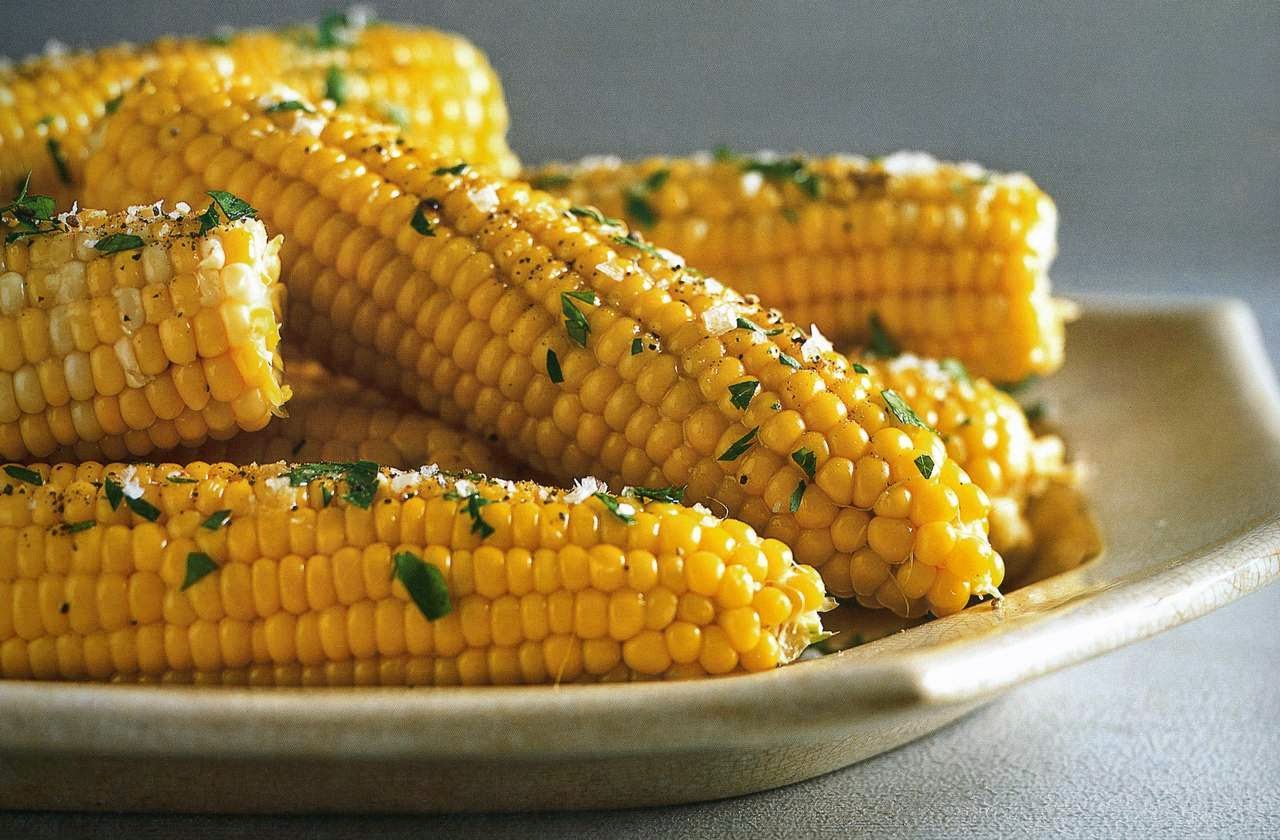 Parsleyed Corn on the Cob American Traditional Recipe My Cookery