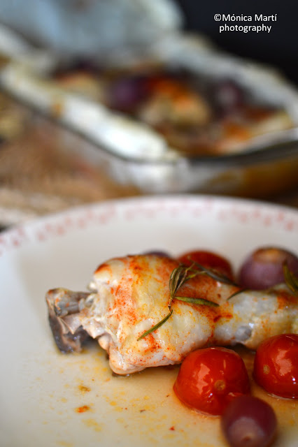 Muslitos De Pollo Con Cebollitas Y Tomates Cherry - Light -
