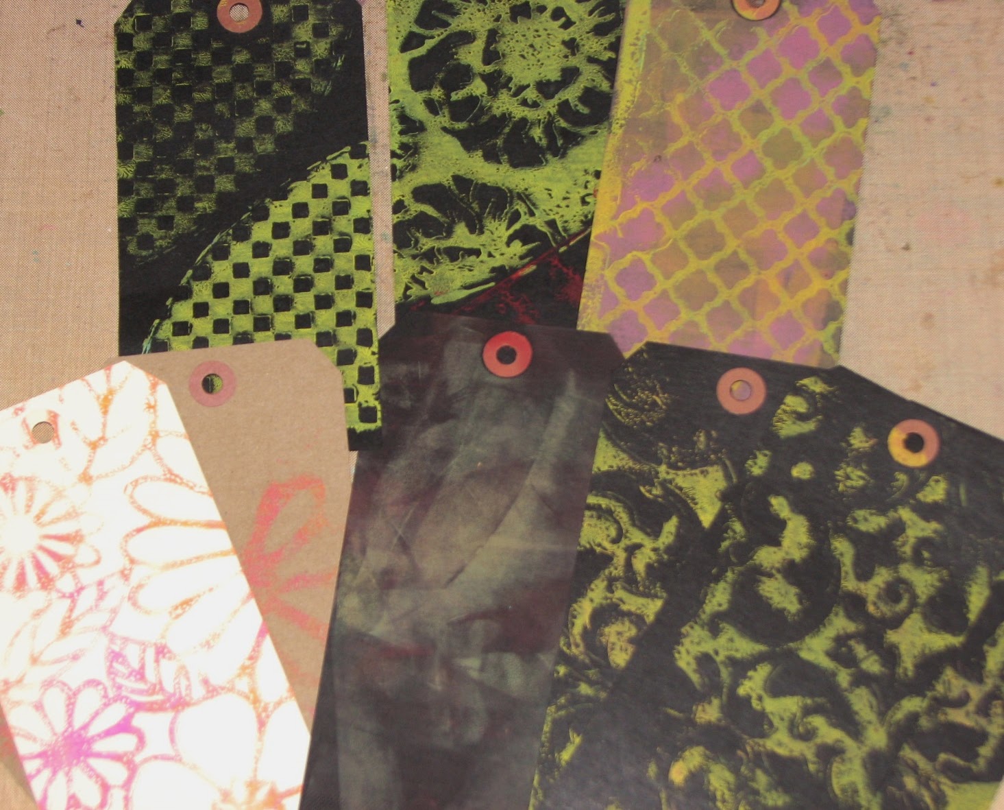 Ink Stains Dina Wakley Gelli Plate Examples & GiveAWay!!