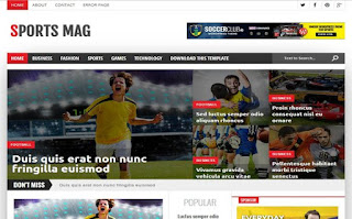 Sports Mag Blogger Template