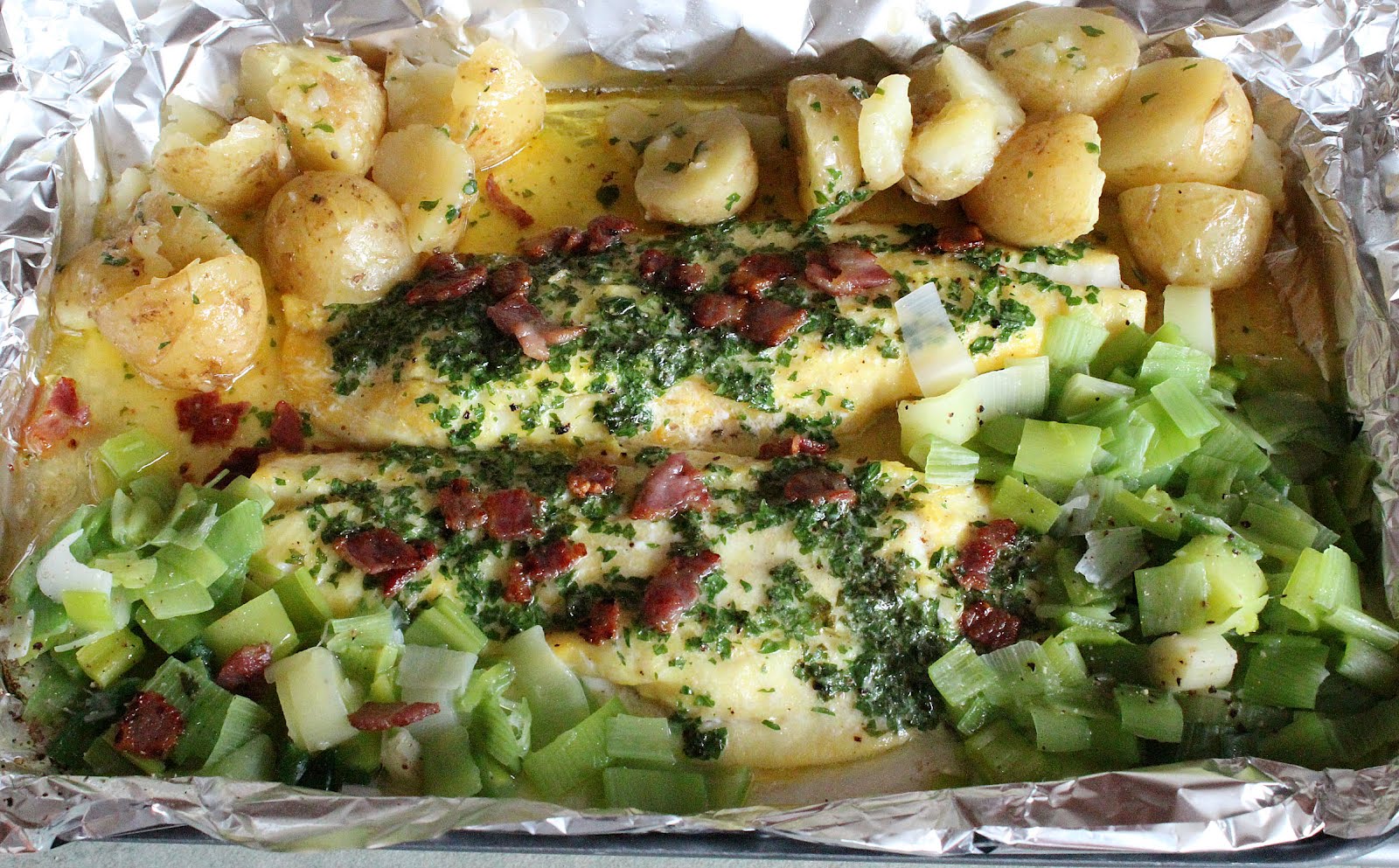 Kitchen Delights Smoked Haddock with Bacon and Leeks