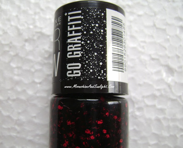 Red Splatter Go Graffiti Top Coat Review and Swatch || Colorbar Black Fiesta Dupe? || Maybelline Colorshow