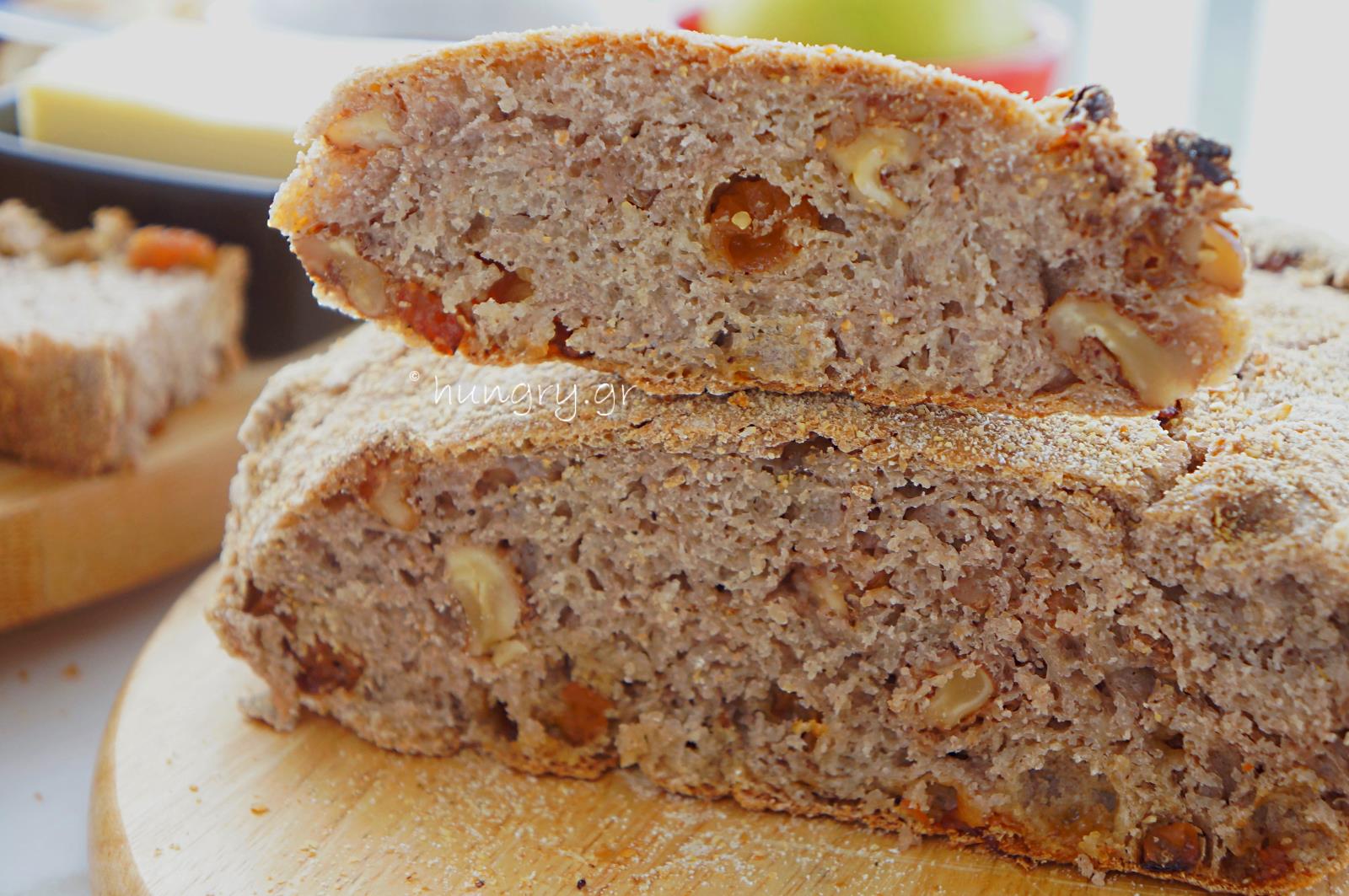 Kitchen Stories No Knead Walnut Raisin Bread