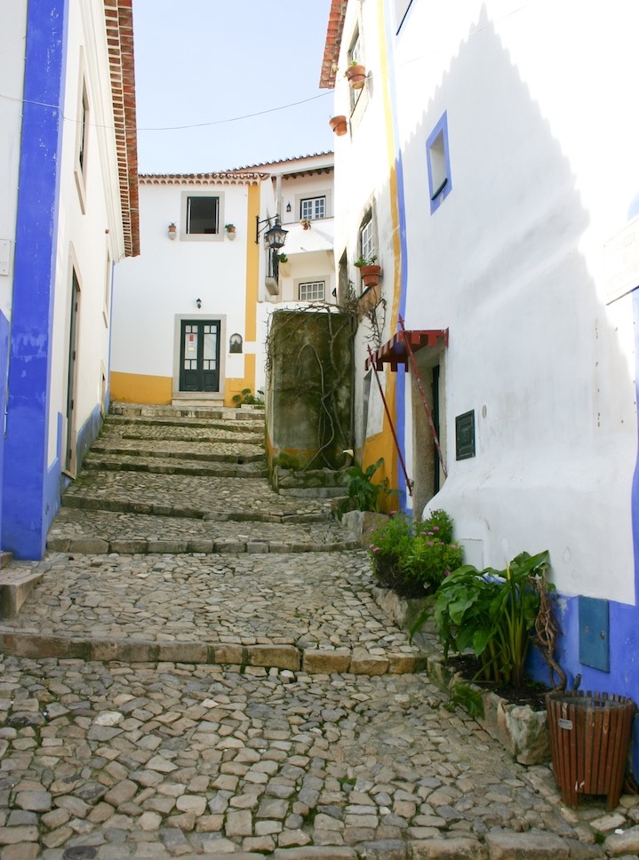 obidos portugal historic alley