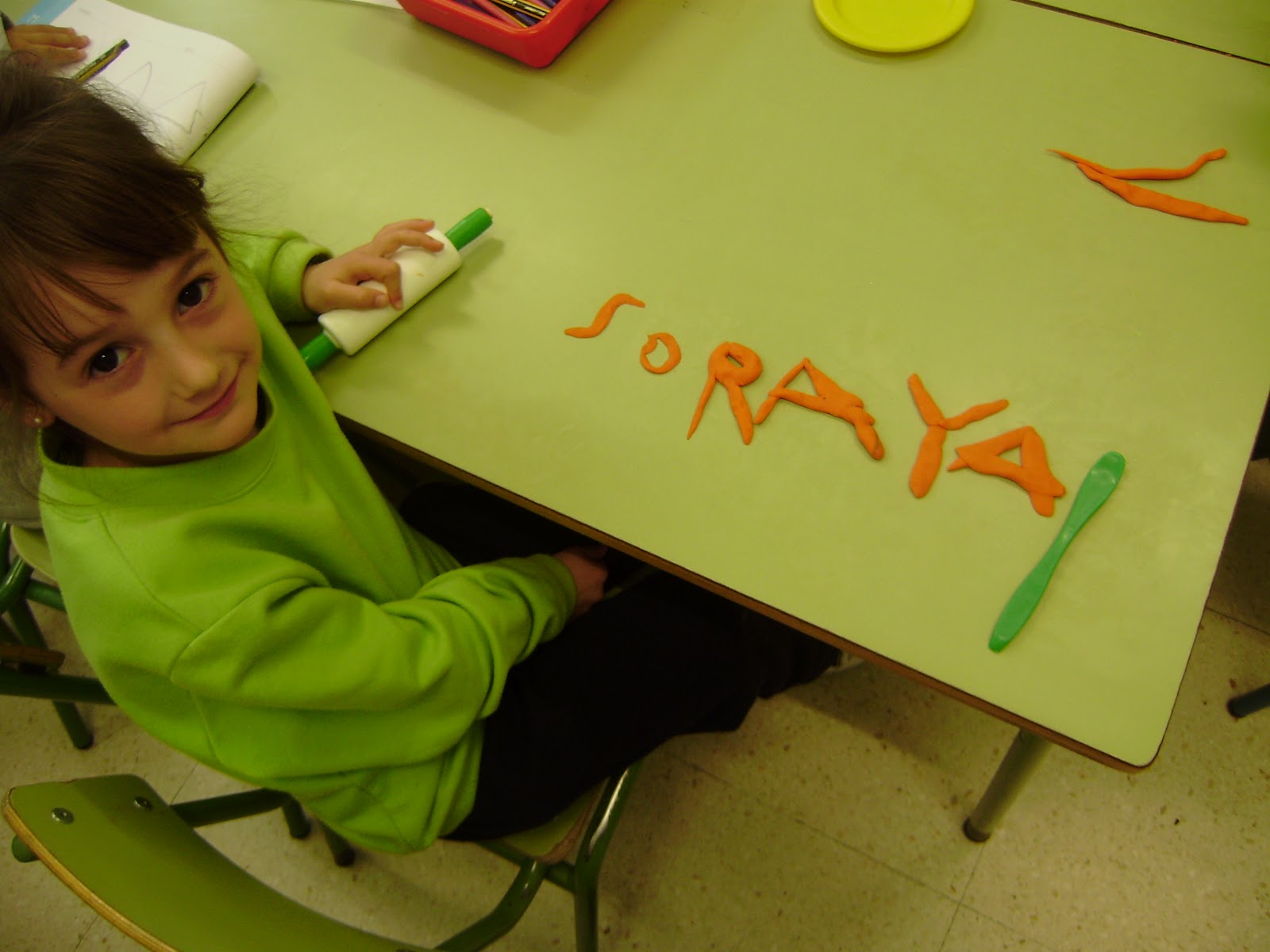 LA SEÑO CATINFANTIL : HACEMOS NUESTROS NOMBRES CON PLASTILINA