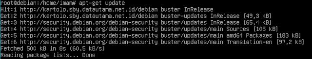 Tampilan apt-get update Tampilan apt-get update