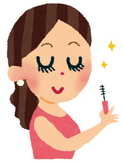 お化粧のイラスト マスカラを塗る女性 かわいいフリー素材集 いらすとや