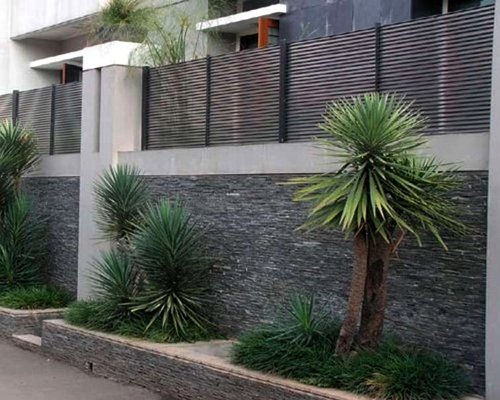 5 Desain Pagar Rumah Menggunakan Batu Alam 2016