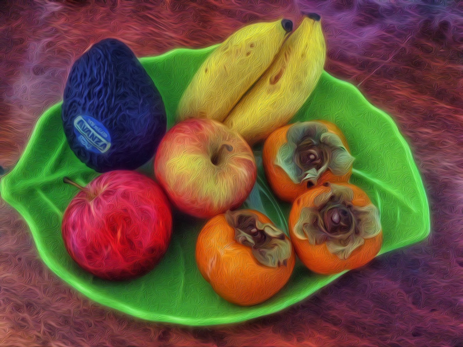 Lemonlogix painted fruit plate