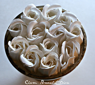 Dollar Tree rose soap petals silver dish