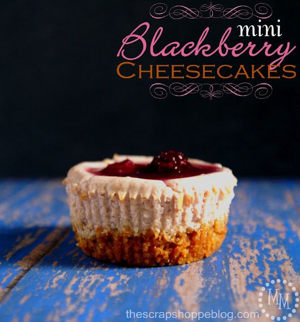 Mini Blackberry Cheesecakes