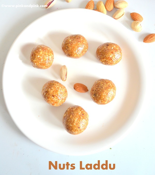 Nuts Laddu Nuts Balls Energy Bites Recipe Pink and Pink