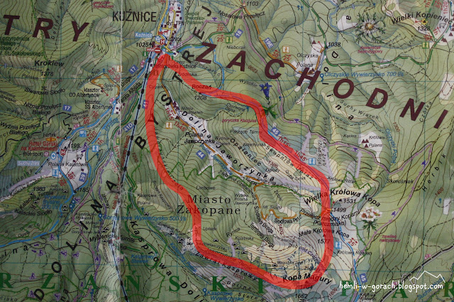 Dolina Jaworzynka na mapie