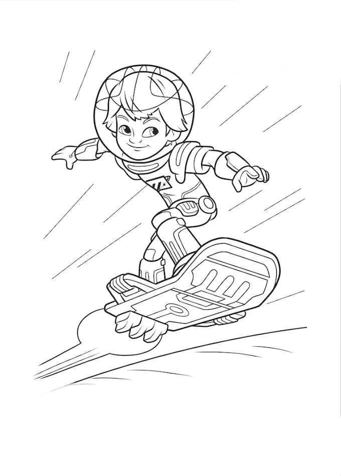 Desenhos do menino Miles do amanhã para colorir, pintar, imprimir! Miles do futuro para pintar desenhos, moldes e riscos