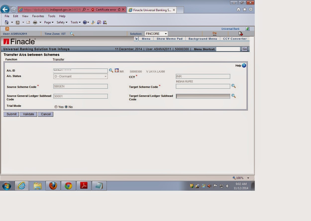 Conversion of General account to Cheque account - POFINACLEGUIDE