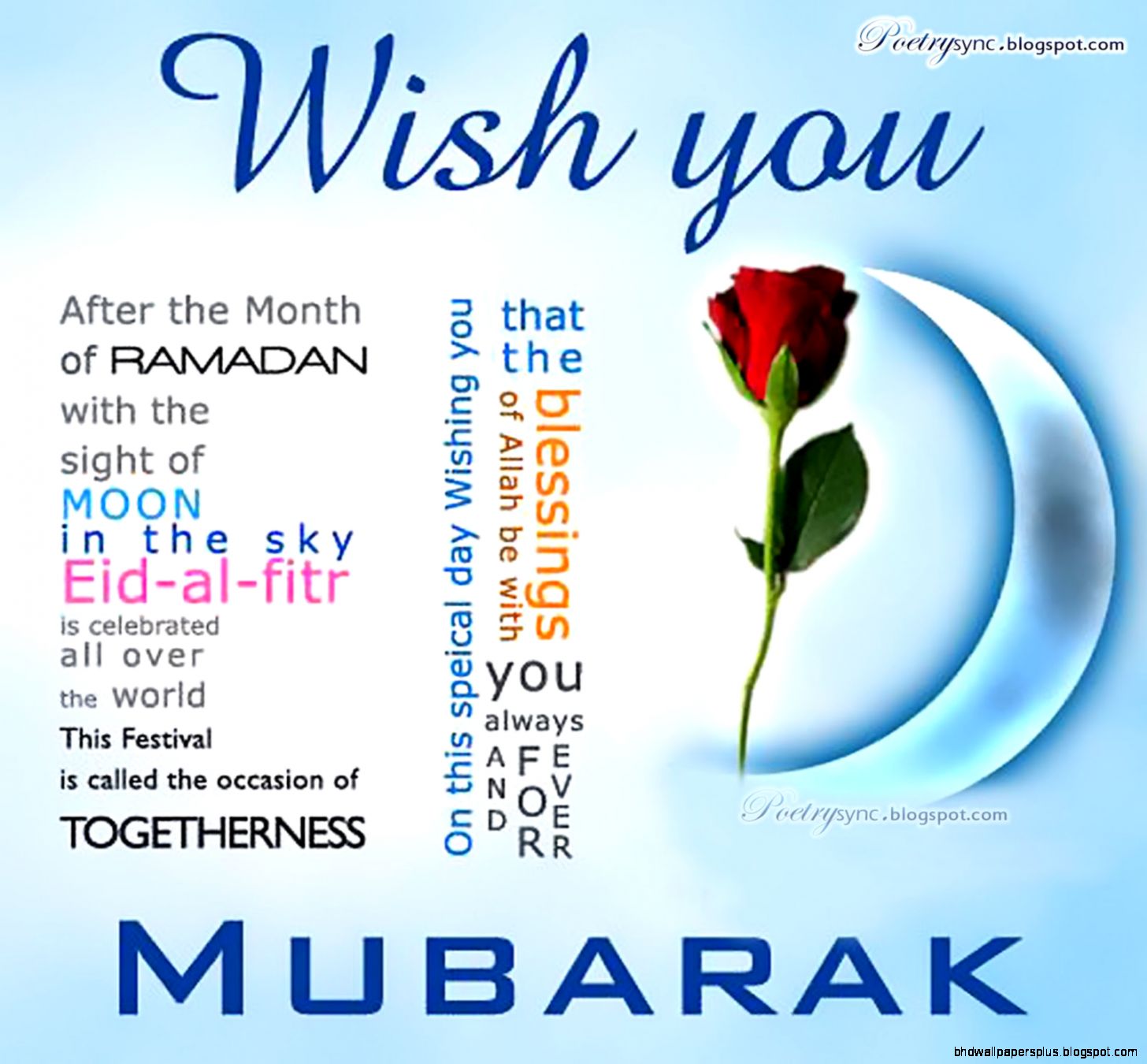 Eid Mubarak Greetings Quotes