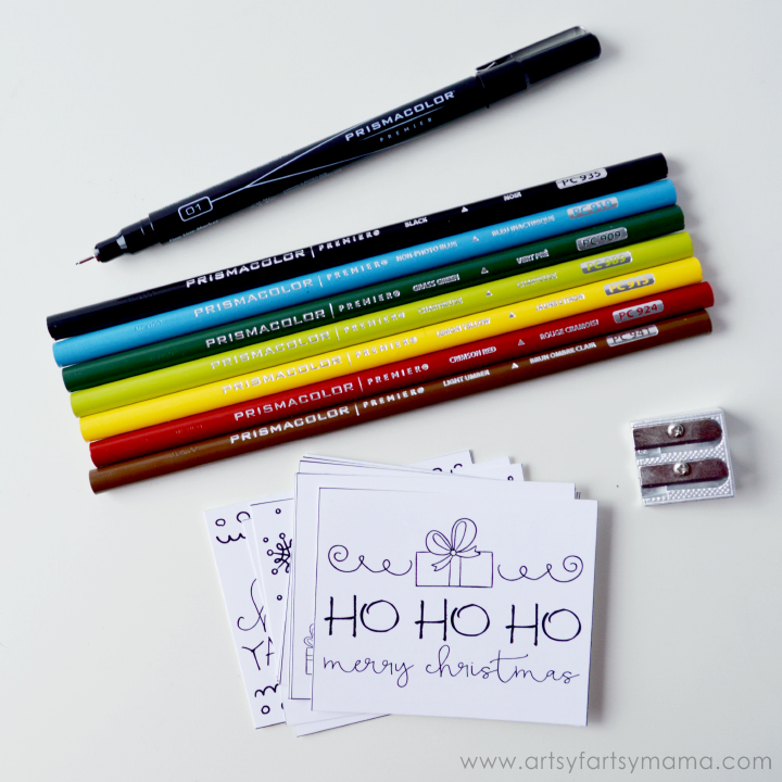 Free Printable Doodle Christmas Gift Tags at artsyfartsymama #relaxandcolor #coloringwithMichaels