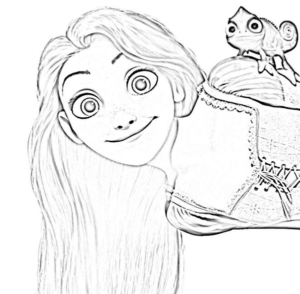 tangled rapunzel and maximus coloring pages - photo #37