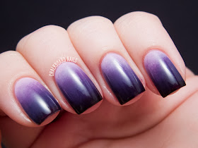 Chalkboard Nails China Glaze Grape Expectations ombre set