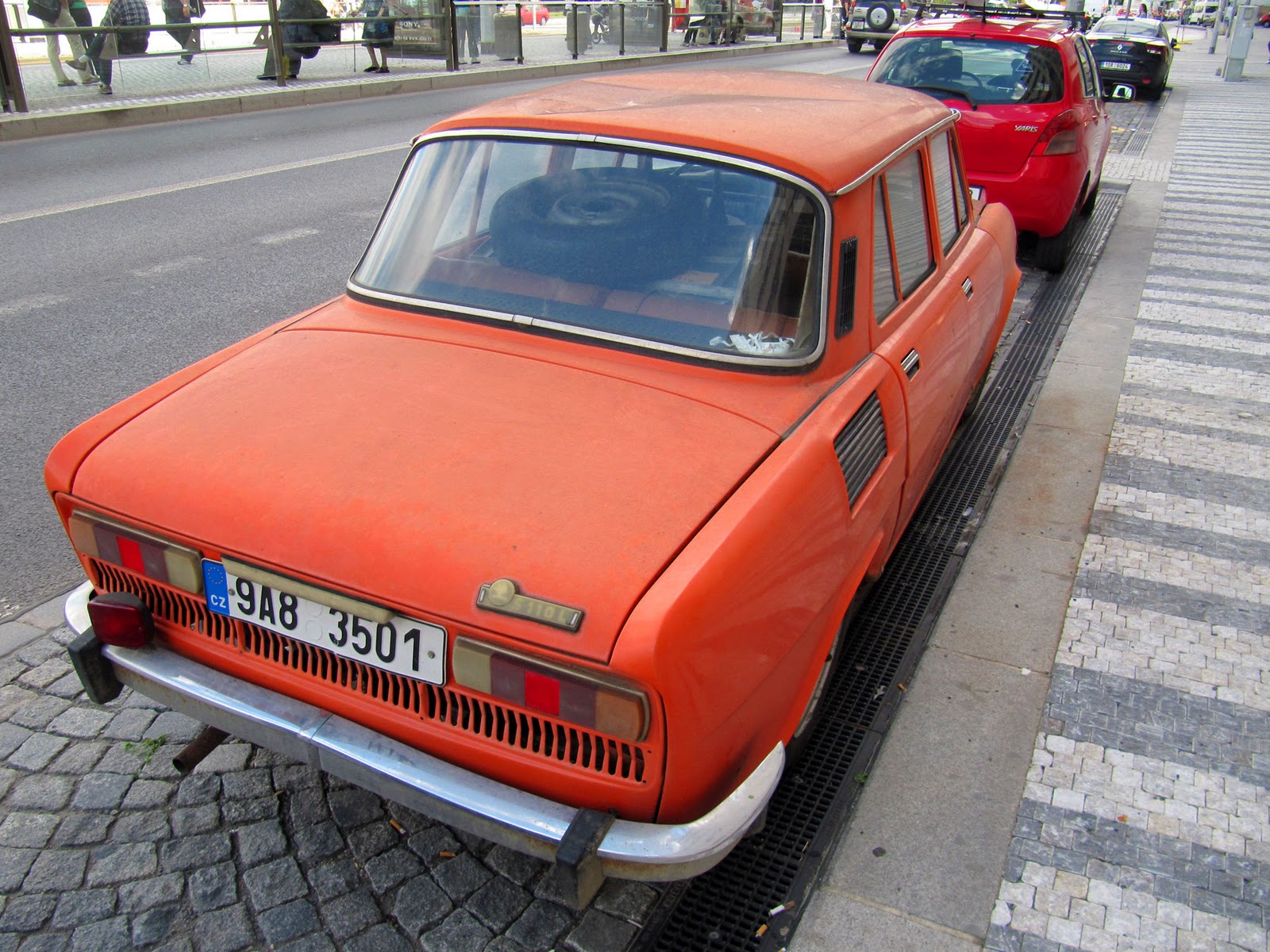Vintage & Classic Car spotting in streets of London 1960s Skoda 110 L
